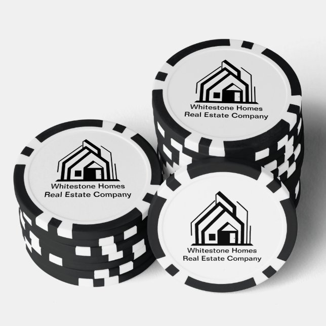 Real Estate Company Customized Realtor Logo Poker Chips (Stack)