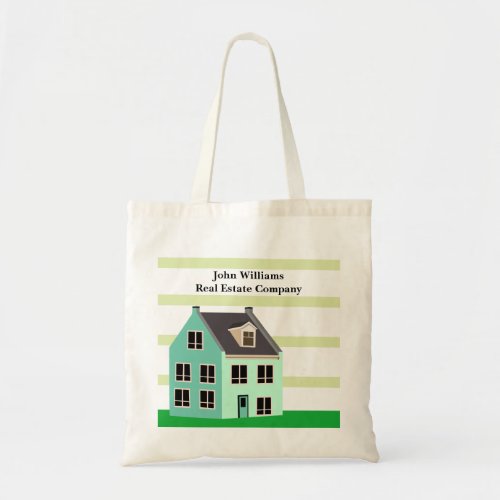 Real Estate Company Cute Custom House Monogram Tote Bag