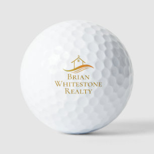Real Estate Company Gold House Custom Realtor Golf Balls