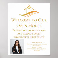 Real Estate Company Gold Logo Open House Welcome