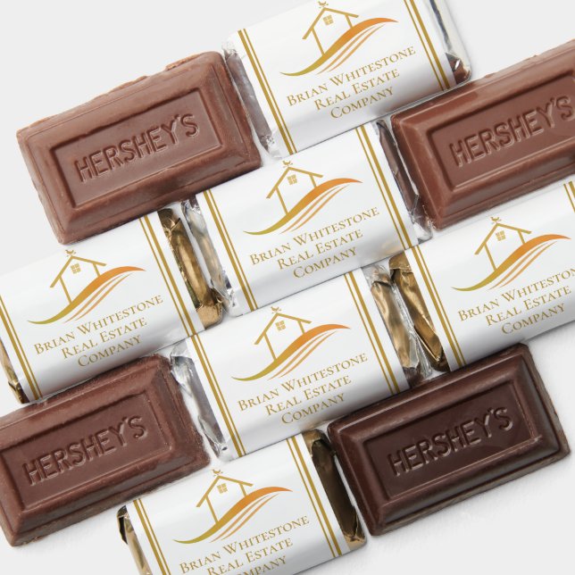 Real Estate Company Gold Open House Customizable Hershey's Miniatures (Assorted)