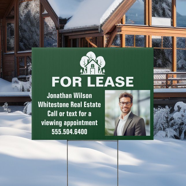 Real Estate Company Green House for Lease Yard Sign (Creator Uploaded)