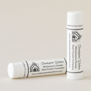 Real Estate Company House Customized Realtor Logo Lip Balm