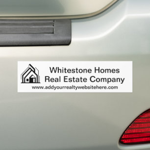 Real Estate Company Logo Customized Realtor Bumper Sticker