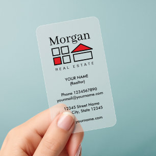 Real estate company logo modern design clear business cards