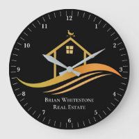 Real Estate Company Modern Chic Gold Black Office