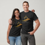 Real Estate Company Modern Chic Gold Black Realtor T-Shirt<br><div class="desc">This chic real estate company t-shirt is custom made with your realty company name under the pretty gold house with a weather vane on top and sleek curves underneath. A beautiful modern black tee for a realtor with style.</div>