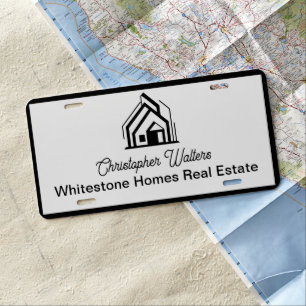 Real Estate Company Personalized Realtor Logo License Plate
