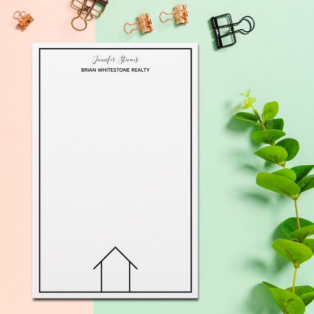 Real Estate Company Simple Custom Realtor Stationery (Creator Uploaded)