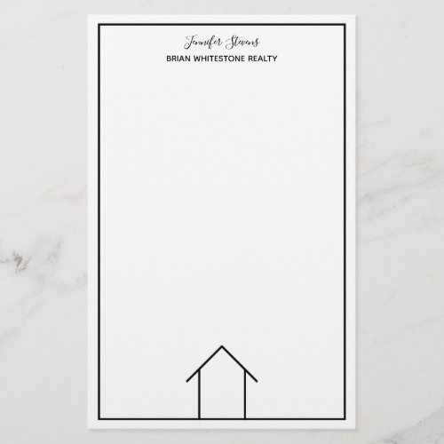 Real Estate Company Simple Custom Realtor Stationery