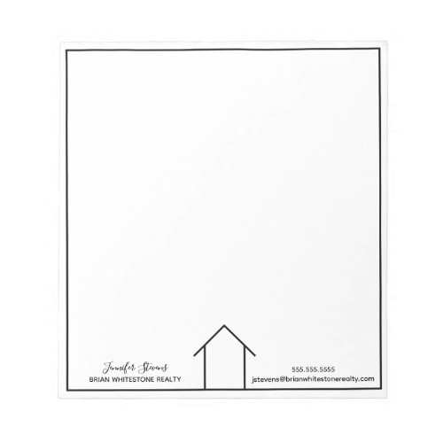 Real Estate Company Simple Personalized Realtor Notepad