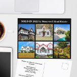 Real Estate Company Sold House Photo Marketing Postcard<br><div class="desc">Showcase your sold listings on this chic black marketing postcard and send out to potential clients in your realty area. Customize with your real estate company name and contact details on the back. Draw new customers in by showing home photographs of the houses that you have sold as a realtor...</div>