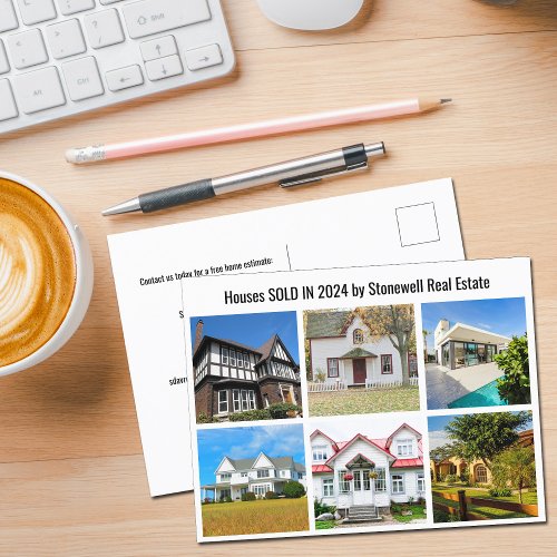 Real Estate Company Sold House Photos Marketing Postcard