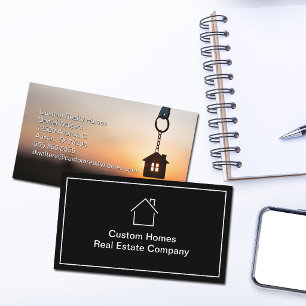 Real Estate Company Sunset Photography Modern Business Card