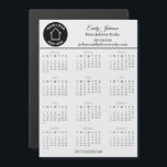 Real Estate Company Your Logo 2022 Calendar Magnet<br><div class="desc">This modern realtor magnetic calendar is custom made with your realty company name under the the agent name in chic typography. This minimalist black and white calendar magnet features your own business logo. Contemporary marketing gift for a real estate agent working to help you buy a home.</div>