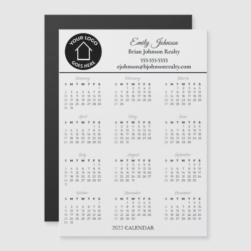 Real Estate Company Your Logo 2022 Calendar Magnet