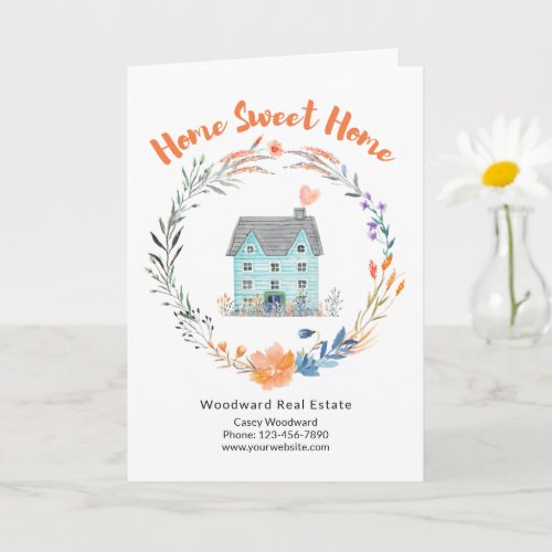 Real Estate Congratulations New Home Sweet Home  Card