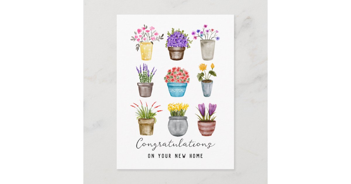 Real Estate Congratulations on Your New Home Chic Postcard | Zazzle