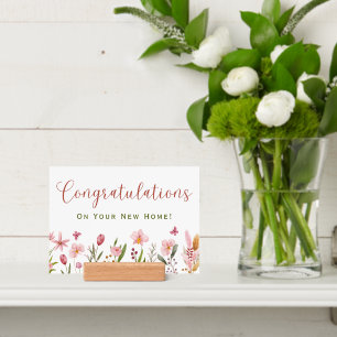 Real Estate Congratulations Wood Stand Home Decor
