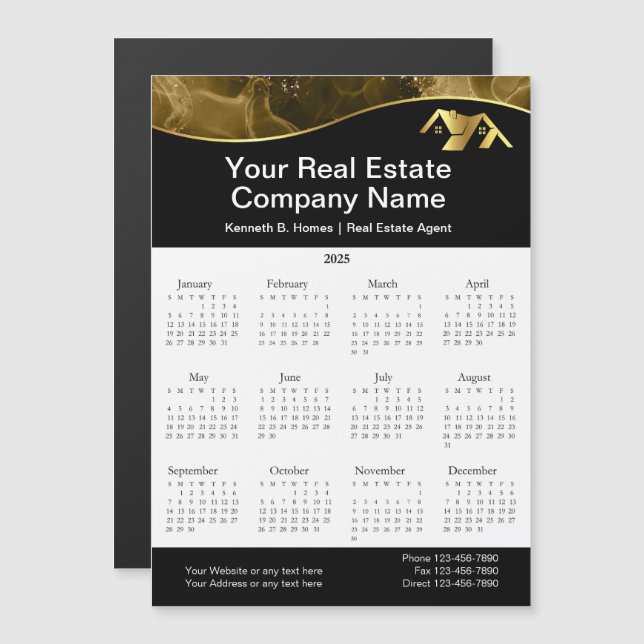 Real estate. Construction. Black Gold (Front/Back)