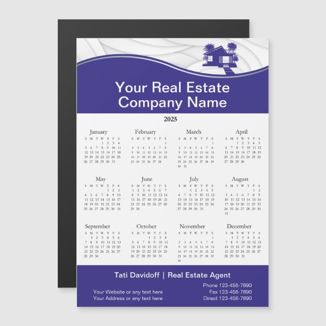 Real estate. Construction. Blue Silver (Front/Back)