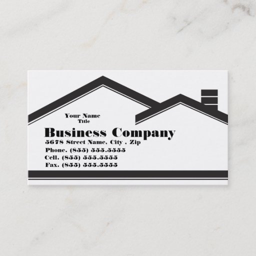 Customizable Real Estate / Construction Business Card