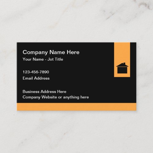 Real Estate Construction Home Services Business Card