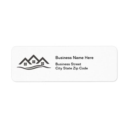 Real Estate Construction Return Address Labels