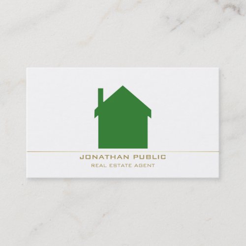 Real Estate Consultant Modern Stylish Design Luxe Business Card