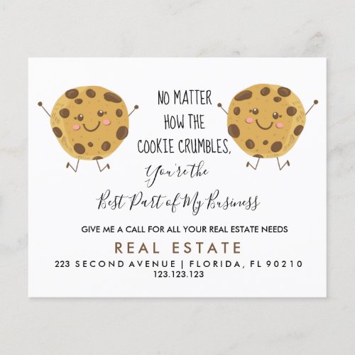 real estate COOKIE referrals Announcement Flyer