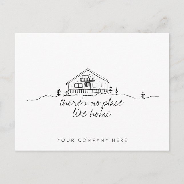 Real Estate Cozy Cabin House Postcard (Front)