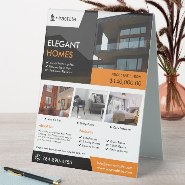 Real Estate Custom Pedestal Sign (In SItu (Table))