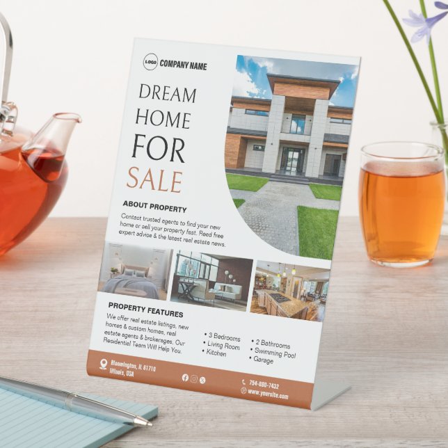 Real Estate Custom Pedestal Sign (In SItu)