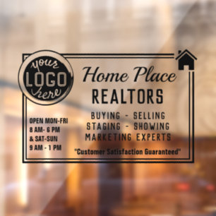 Real Estate Custom Realtor Logo Easy Advertising W Window Cling