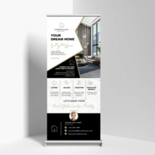 Real Estate Custom Realtor Modern Luxury Business  Retractable Banner