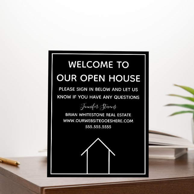 Real Estate Custom Welcome to Our Open House Foam Board (In Situ (Office))