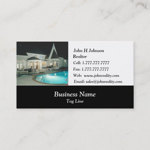 Customizable Real Estate Deluxe Business Card
