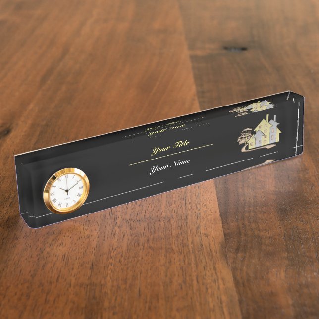 Real Estate Desk Name Plate (Side)