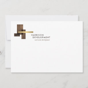 Real Estate Developer Business Flat Notecard
