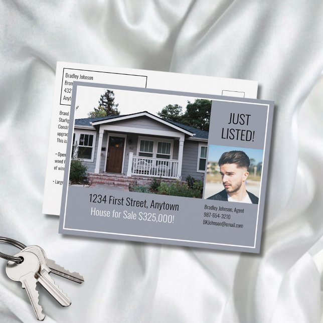 Real Estate Direct Mail Gray Postcard (Creator Uploaded)