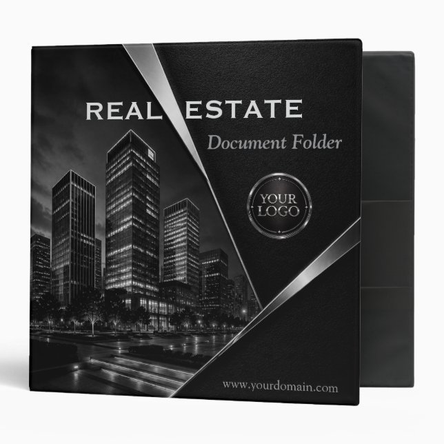 Real Estate Document Binder Customizable (Front/Inside)
