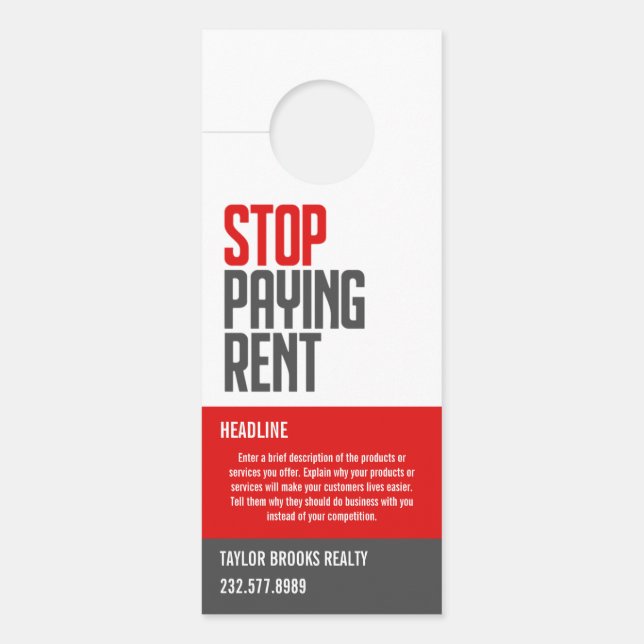 Real Estate Door Hanger (Front)