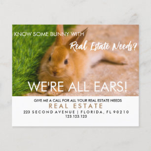 real estate easter bunny referrals Announcement  Flyer