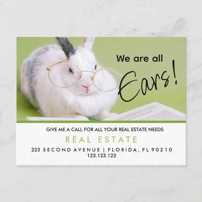 real estate easter referrals Announcement  Postcard (Front)