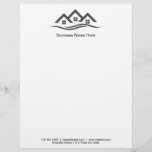 Real Estate Editable Online Letterhead Template<br><div class="desc">Real estate or construction theme editable online letterhead template you can customize. Designed with a house roof graphic and ability to feature your business name on the top and your contact details on the footer at the bottom of the stationary page. Created for a Realtor, Real Estate Agency, Roofing business,...</div>