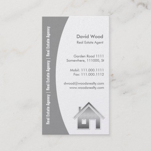 Customizable Real Estate Elegant Business Card