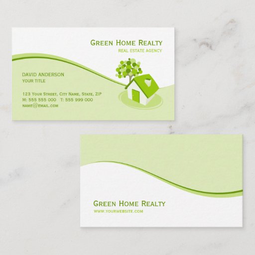 Customizable Real Estate Environment Sustainable business card