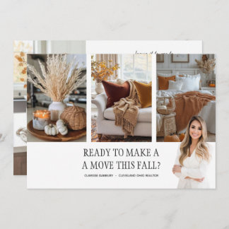 Real Estate Fall Farming Pumpkin Spice Postcard