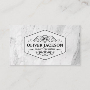 Real Estate Fancy Elements Marble Business Card