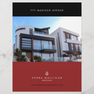 Real Estate Feature Sheet Elegant Custom Flyer
